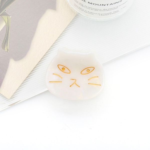 

PandaHall Cat Shape Cellulose Acetate Claw Hair Clips, Hair Accessories for Women & Girls, White, 50x42x43mm Cellulose Acetate Cat Shape...