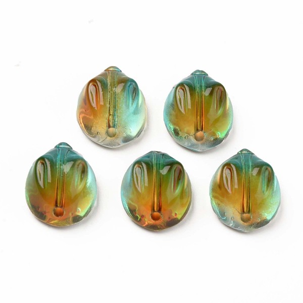 

PandaHall Two Tone Transparent Spray Painted Glass Beads, Rabbit, Sea Green, 14x12x8mm, Hole: 1.4mm Glass Rabbit