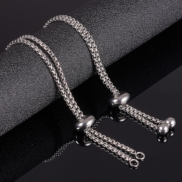 

PandaHall UNICRAFTALE 10pcs 23cm Adjustable Slider Bracelets 304 Stainless Steel Bracelet Making Slider Extender Chains with Ball Ends for...