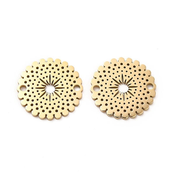 

PandaHall Ion Plating(IP) 304 Stainless Steel Connector Charms, Flower Links, Real 18K Gold Plated, 15x1mm, Hole: 1.4mm 304 Stainless Steel...