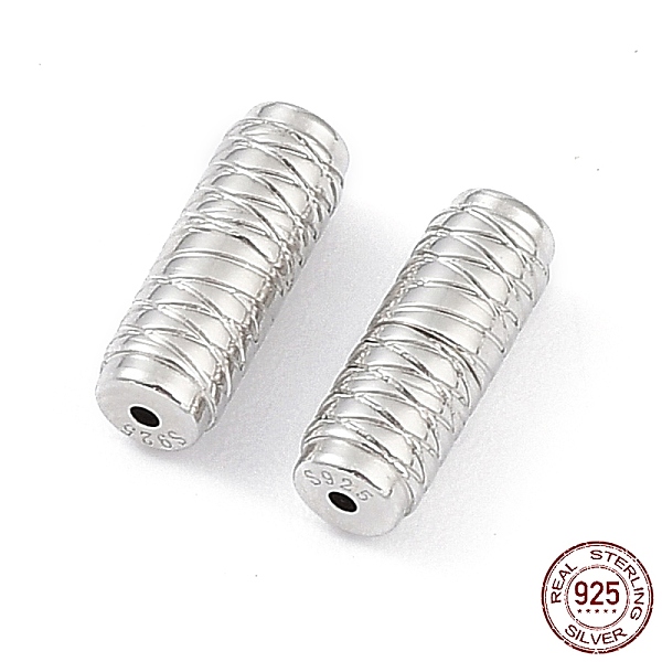 

PandaHall Rhodium Plated 925 Sterling Silver Screw Clasps, Twist Clasps, Column, Platinum, 11x4mm, Hole: 0.9mm Sterling Silver