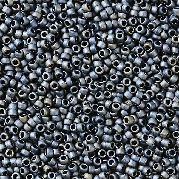 

PandaHall TOHO Round Seed Beads, Japanese Seed Beads, (612) Matte Color Gun Metal, 15/0, 1.5mm, Hole: 0.7mm, about 3000pcs/10g Glass Black