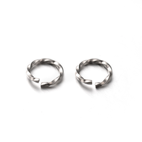 

PandaHall 304 Stainless Steel Open Twisted Jump Rings, Stainless Steel Color, 18 Gauge, 8x1mm, Inner Diameter: 6mm 304 Stainless Steel