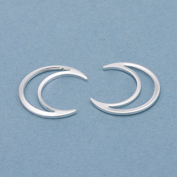 

PandaHall Brass Linking Rings, Long-Lasting Plated, Moon, 925 Sterling Silver Plated, 16x14x1mm, Inner Diameter: 14x3mm Brass Moon