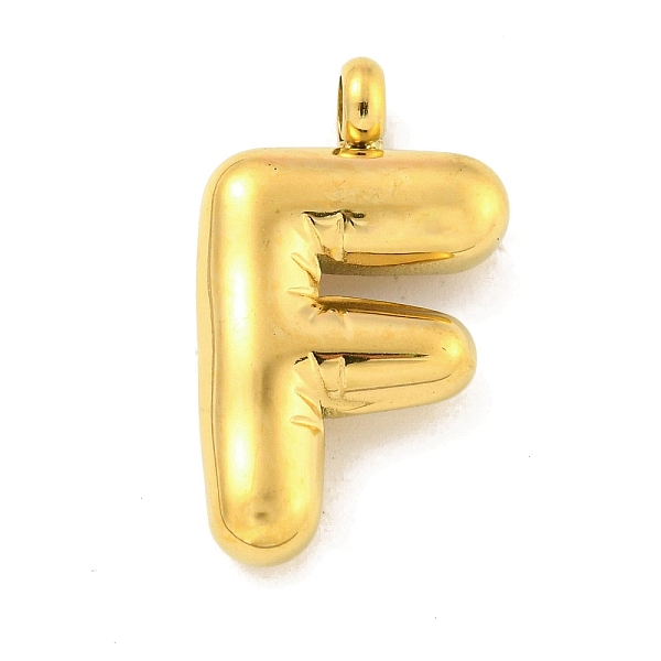 

PandaHall Ion Plating(IP) 304 Stainless Steel Pendants, Letter Charm, Golden, Letter F, 25.5x14.5x5.5mm, Hole: 3mm 304 Stainless Steel...