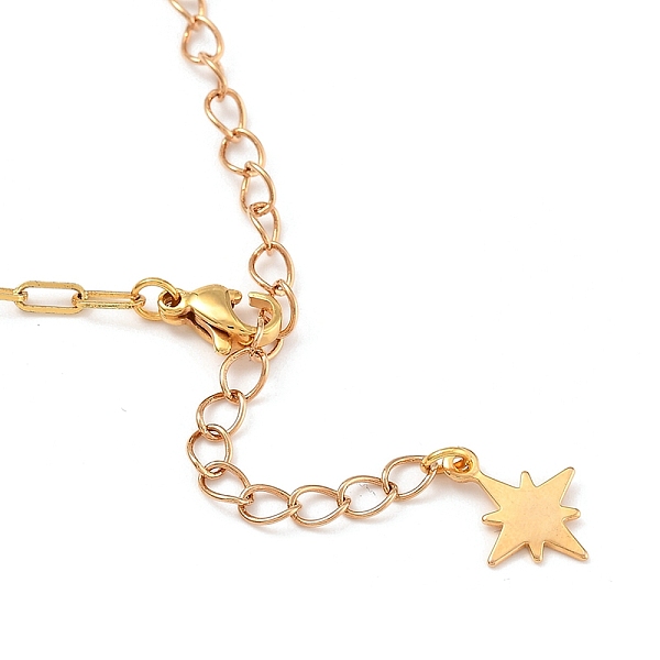 

PandaHall Star Brass Pendant Necklaces, with Paperclip Chains and 304 Stainless Steel Lobster Claw Clasps, Golden, 14.76 inch(37.5cm) Brass