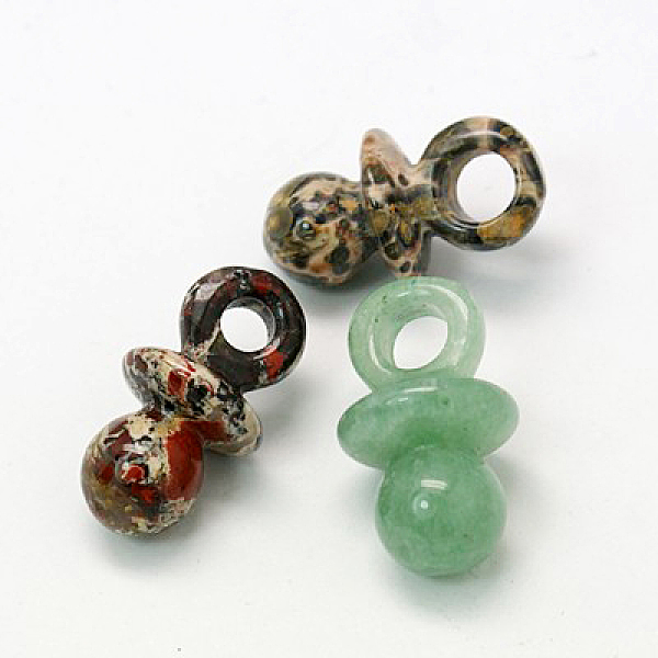 

PandaHall Gemstone Pendants, Mixed Color, 22x12mm, Hole: 3~4mm Mixed Stone Others Multicolor