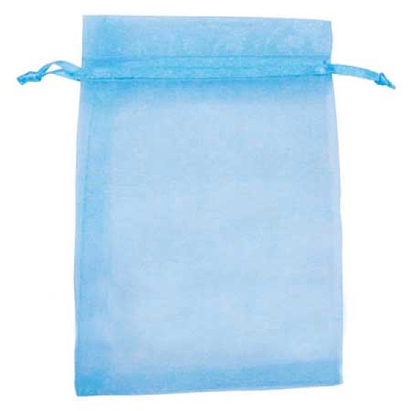 

PandaHall Organza Gift Bags with Drawstring, Jewelry Pouches, Wedding Party Christmas Favor Gift Bags, Sky Blue, 15x10cm Organza Rectangle
