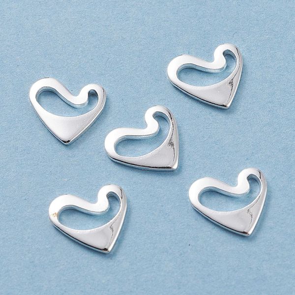

PandaHall 201 Stainless Steel Charms, Stamping Blank Tag, Heart, Silver, 9x9.5x1mm, Hole: 1~2mm 201 Stainless Steel Heart