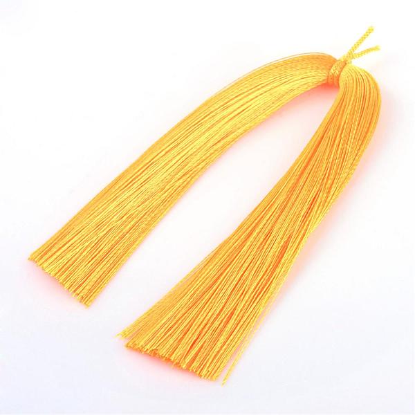 

PandaHall Nylon Tassel Decoration, Gold, 85x5mm Nylon Gold