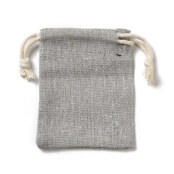 

PandaHall Rectangle Cloth Packing Pouches, Drawstring Bags, Dark Gray, 8.6x7x0.5cm Cloth Rectangle
