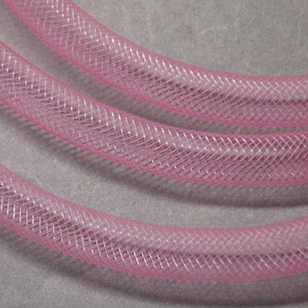 

PandaHall Plastic Net Thread Cord, Pink, 10mm, 30Yards Plastic Pink