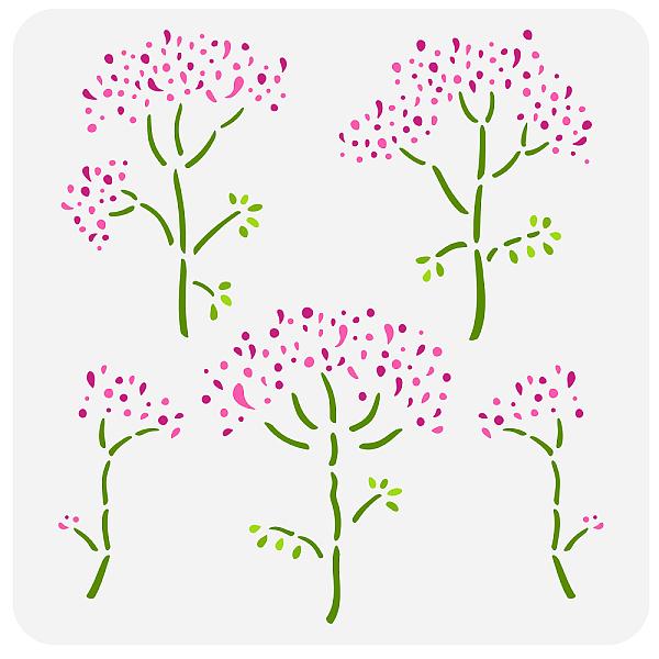 

PandaHall FINGERINSPIRE Achillea Painting Stencil 11.8x11.8inch Reusable Yarrow Drawing Template DIY Craft Spring Nature Flower Stencil for...