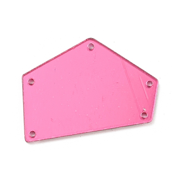 

PandaHall Translucent Acrylic Connector Charms, Nuggets Links, Hot Pink, 25x35x1.3mm, Hole: 1.2mm Acrylic Nuggets