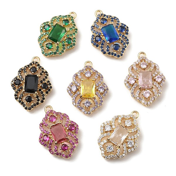 

PandaHall Brass with K9 Glass & Rhinestone Pendants, Light Gold, Flower Charms, Mixed Color, 22x15.5x5.5mm, Hole: 1.5mm K9 Glass Flower..., Multicolor
