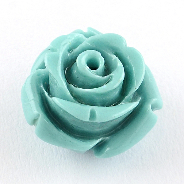 

PandaHall Dyed Synthetical Coral Beads, Flower, Pale Turquoise, 12x8.5~9mm, Hole: 1mm Synthetic Coral Flower Cyan