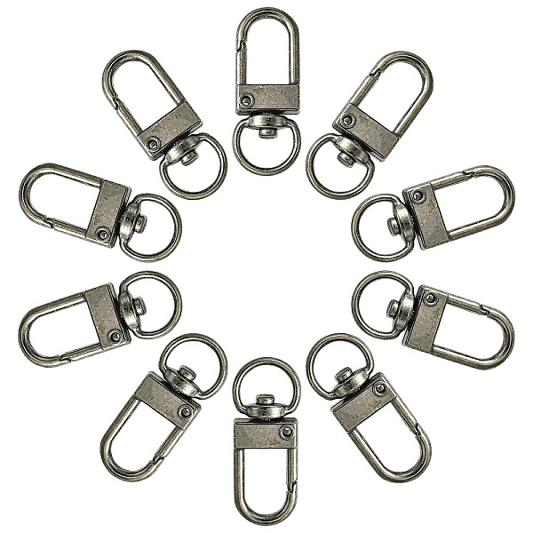 

PandaHall Alloy Swivel Snap Hook Clasps, Gunmetal, 32x11mm Alloy