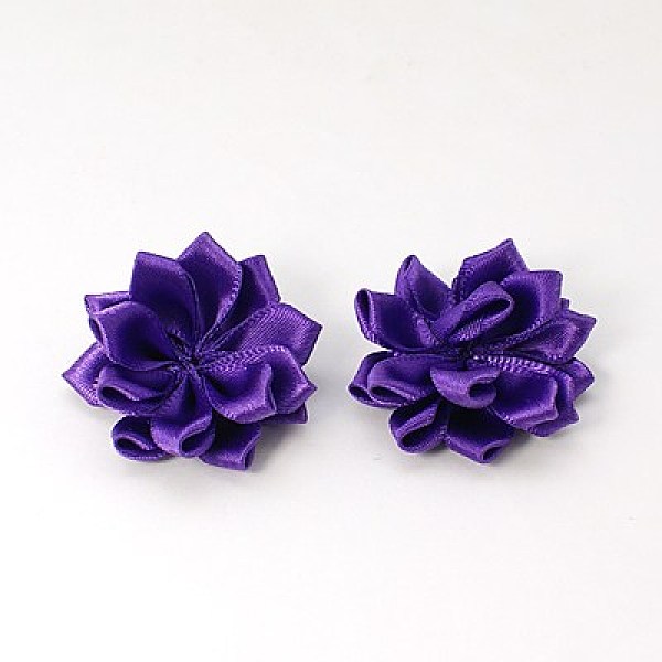 

PandaHall Handmade Woven Costume Accessories, Flower, Mixed Color, 37x37x7mm Cloth Flower Multicolor