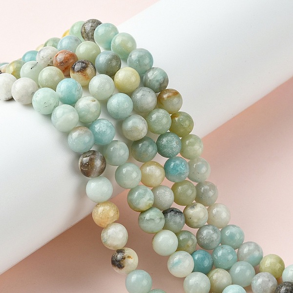 

PandaHall Natural Flower Amazonite Beads Strands, Round, 8mm in diameter, hole: 0.8mm, , about 49 pcs/strand, 15.5 inch Flower Amazonite...