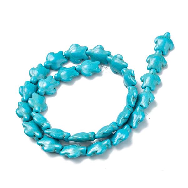 

PandaHall Dyed Synthetic Turquoise Beads Strands, Sea Turtle, Turquoise, 15x12x6mm, Hole: 1mm, about 28pcs/strand, 15.4 inch Synthetic..., Green