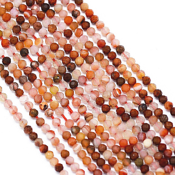 

PandaHall Natural Carnelian Bead Strands, Faceted, Round, 2.5x2mm, Hole: 0.5mm, about 155pcs/strand, 12.9 inch~13.1 inch(330~335mm)...