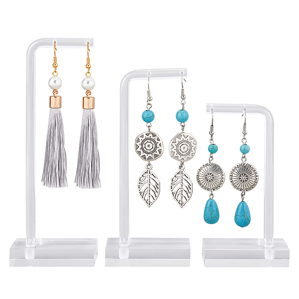 

PandaHall SUNNYCLUE 3 Sizes Acrylic Earring Holder Acrylic Jewelry Stand Earring Display Stands Clear Earring Stand Jewelry Display...