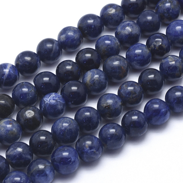 

PandaHall Natural Sodalite Beads Strands, Round, 10mm, Hole: 1mm, about 42pcs/strand, 15.5 inch(39.5cm) Sodalite Round