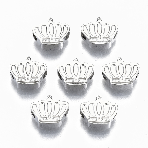 

PandaHall 304 Stainless Steel Beads, Crown, Stainless Steel Color, 6.5x8x3mm, Hole: 1.5mm 304 Stainless Steel Crown