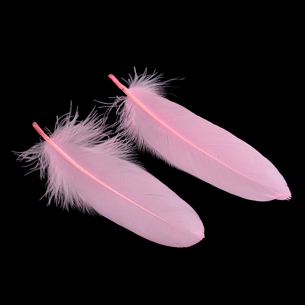 

PandaHall Goose Feather Costume Accessories, Dyed, Pink, 160~215x36~47mm Feather Feather Pink