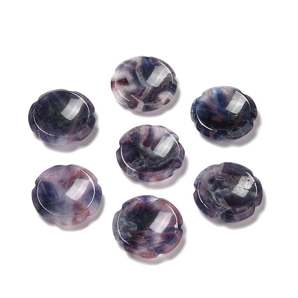 

PandaHall Natural Amethyst Worry Stones, Flower Shape, 37.5~38x38x7~7.5mm Amethyst Flower