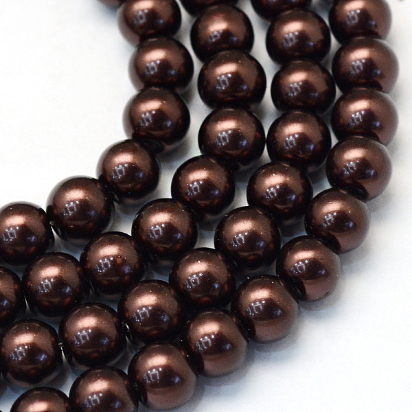 

PandaHall Baking Painted Glass Pearl Bead Strands, Pearlized, Round, Saddle Brown, 3~4mm, Hole: 0.5mm, about 195pcs/strand, 23.6 inch Glass...