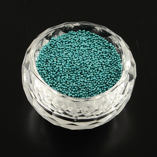 

PandaHall Color Plated DIY 3D Nail Art Decoration Mini Glass Beads, Tiny Caviar Nail Beads, Dark Turquoise, 0.6~0.8mm, about 450g/bag Glass..., Cyan