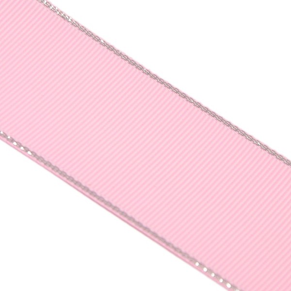 

PandaHall Wired Grosgrain Ribbon for Gift Packing, Pearl Pink, 1 inch(25mm), about 100yards/roll(91.44m/roll) Polyester None Pink
