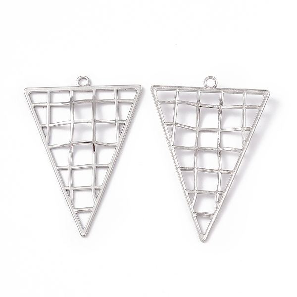 

PandaHall 304 Stainless Steel Big Pendants, Hollow, Triangle Charm, Stainless Steel Color, 50.5x35x2.5mm, Hole: 2.4mm 304 Stainless Steel...