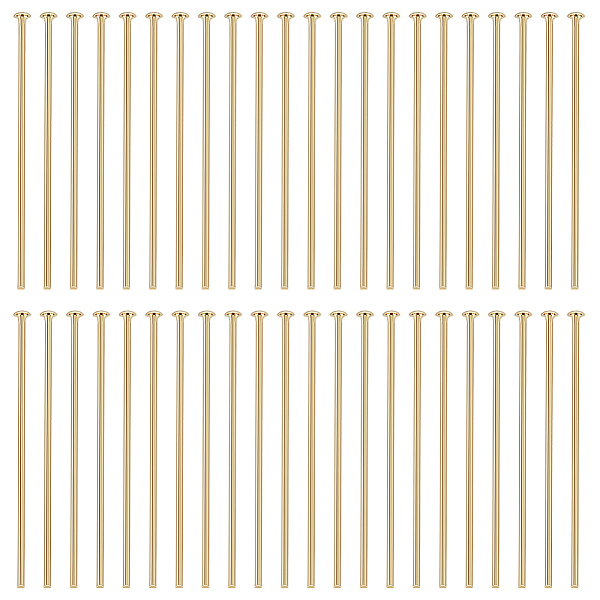 

PandaHall BENECREAT 4 Bags Brass Flat Head Pins, Long-Lasting Plated, for Jewelry Making, Real 18K Gold Plated, 21 Gauge, 30x0.7mm, Head...