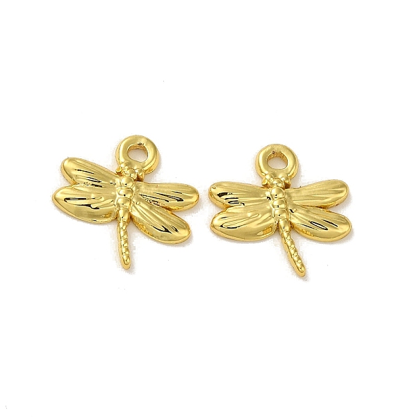 

PandaHall 304 Stainless Steel Charms, Dragonfly Charm, Real 18K Gold Plated, 11x11x1.3mm, Hole: 1.2mm 304 Stainless Steel Dragonfly