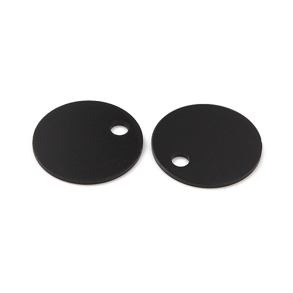 

PandaHall Aluminum Pendants, Flat Round, Electrophoresis Black, 20x0.8mm, Hole: 3.1mm Aluminum Flat Round