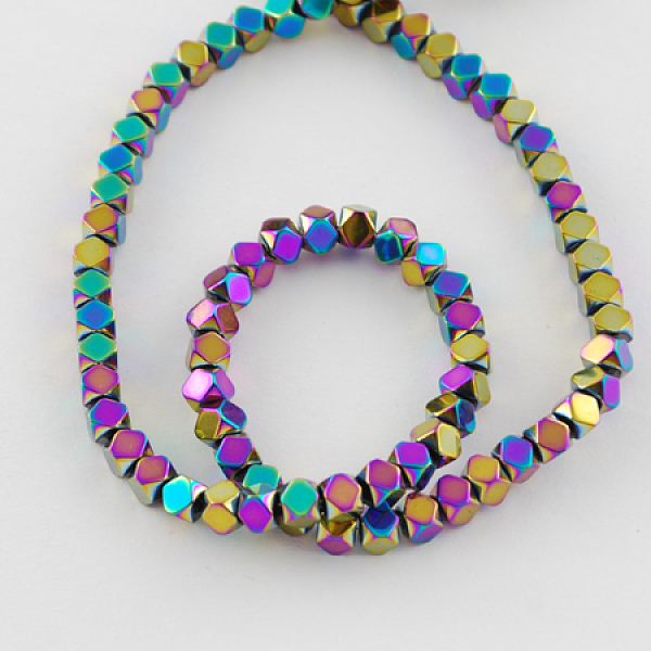

PandaHall Non-magnetic Synthetic Hematite Beads Strands, Faceted, Grade A, Round, Multi-color Plated, 4x4mm, Hole: 1mm Non-magnetic Hematite...