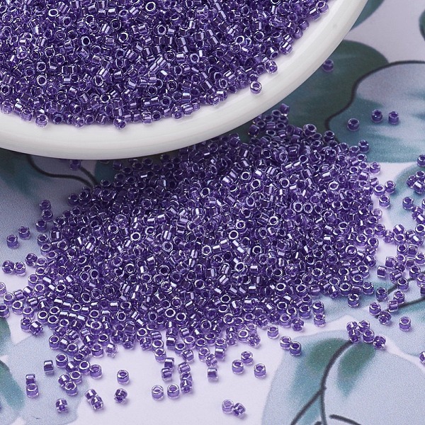 

PandaHall MIYUKI Delica Beads, Cylinder, Japanese Seed Beads, 11/0, (DB0906) Sparkling Purple Lined Crystal, 1.3x1.6mm, Hole: 0.8mm, about...