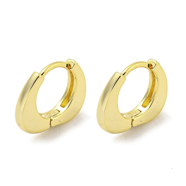 

PandaHall Brass Hoop Earrings, Real 18K Gold Plated, 13x2.5mm Brass Bag