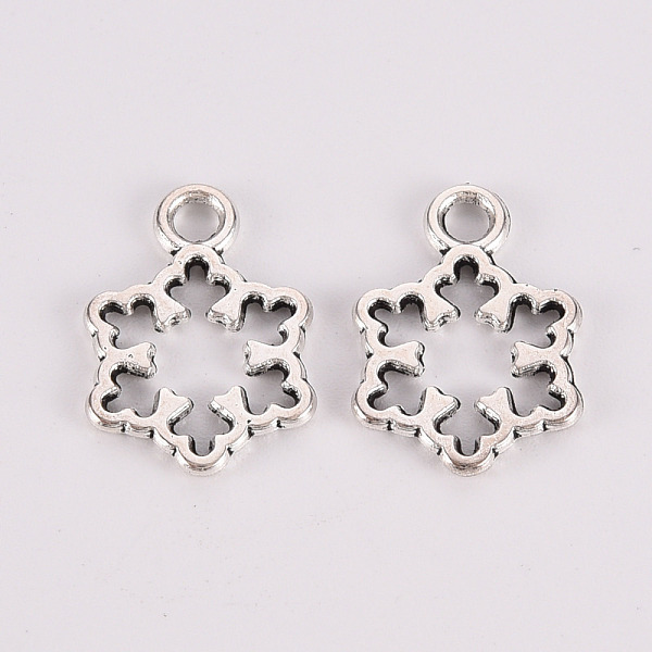 

PandaHall Tibetan Style Alloy Pendants, Lead Free & Cadmium Free, Flower, Antique Silver, 16x11x1mm, Hole: 2mm, about 1000cs/500g Alloy...