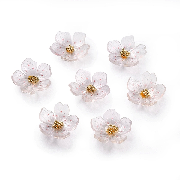 

PandaHall Acrylic Cabochons, Flower, 20x21x5mm Acrylic Flower
