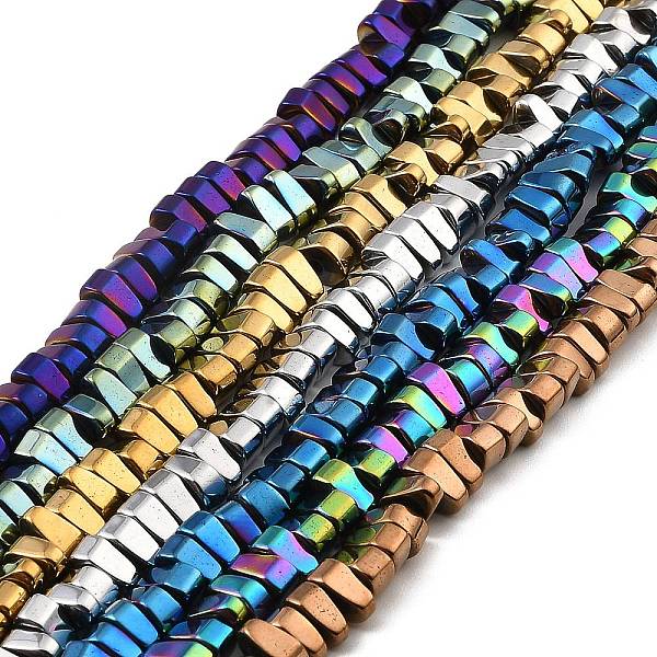 

PandaHall Electroplated Synthetic Non-Magnetic Hematite Beads Strands, Egg Shape, Mixed Color, 6x4x3mm, Hole: 1.2mm, about 147pcs/strand...