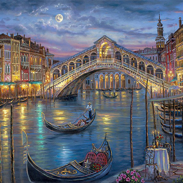 

PandaHall DIY Scenery Theme Diamond Painting Kits, Including Canvas, Resin Rhinestones, Diamond Sticky Pen, Tray Plate and Glue Clay, Night...