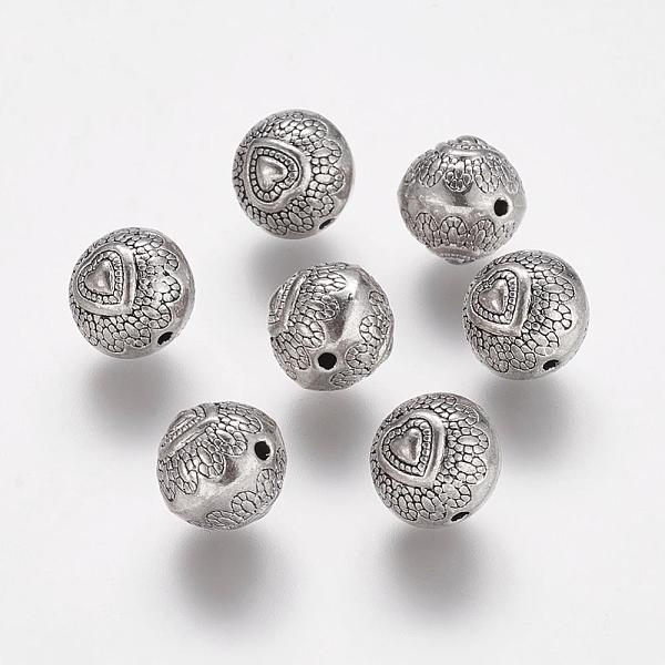 

PandaHall Tibetan Style Alloy Beads, Lead Free & Nickel Free & Cadmium Free, Flat Round, Antique Silver, 10mm in diameter, 8mm thick, Hole...