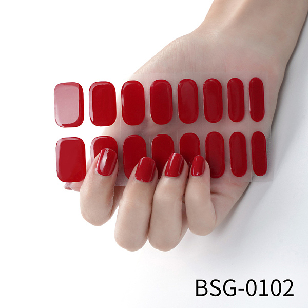 

PandaHall Nail Art Full Cover Nail Stickers, Glitter Powder Stickers, Self-Adhesive, for Nail Tips Decorations, FireBrick, 13.6x8x0.9cm..., Red