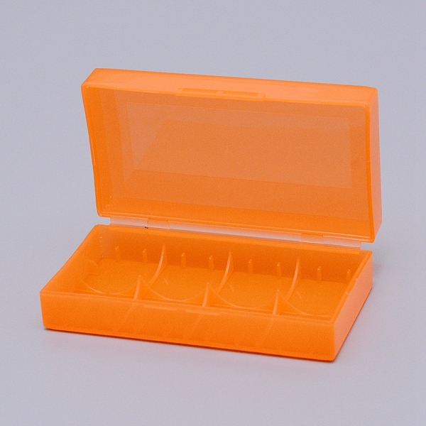 

PandaHall Plastic Battery Storage Box, Rectangle, Orange, 4.25x7.7x2.1cm, Inner Size: 3.75x7.3cm Plastic Rectangle Orange