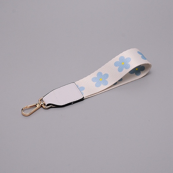 

PandaHall Polyester with Flowers Pattern Bag Handle Straps, with Alloy Clasps, Bag Replacement Accessories, White, 23.5x4x0.5cm Polyester...