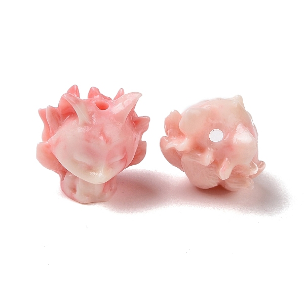 

PandaHall Opaque Epoxy Resin Beads, Fox, Pink, 14x14x12.5mm, Hole: 1.5mm Resin Fox Pink