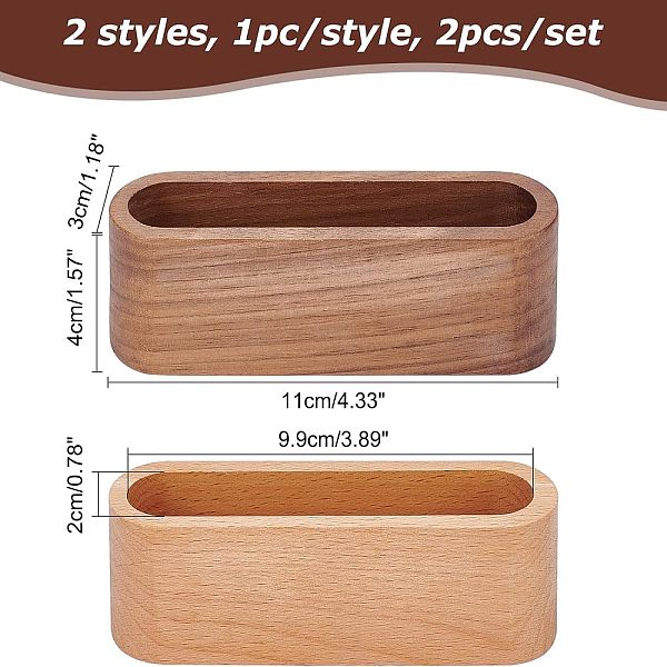 Olycraft 2pcs 2 Stil Holzkartenetui